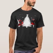 Xmas Tree Red Buffalo Plaid Reindeer Merry Christm Tシャツ (正面)