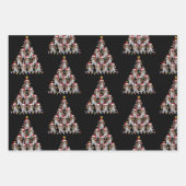 Xmas Tree Santa Cavalier King Charles Spaniel Dog  ラッピングペーパーシート (正面)