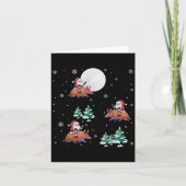 Xmas Tree Santa Riding Armadillo Funny Christmas  カード (正面)