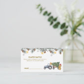 X'mas Tree Tractor Bear Diaper Raffle Baby Shower エンクロージャーカード (スタンド正面)