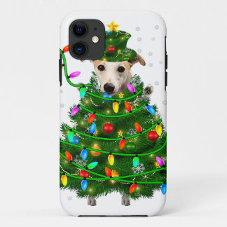 Xmas Whippet Christmas Tree |Christmas Lights Xmas iPhone 11 ケース