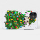 Xmas Whippet Christmas Tree |Christmas Lights Xmas Case-Mate iPhoneケース (裏面(横))