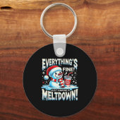 Xmas Winter Everything’s Fine Just Having A Meltdo キーホルダー (正面)