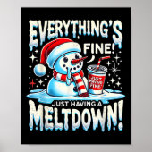 Xmas Winter Everything’s Fine Just Having A Meltdo ポスター (正面)
