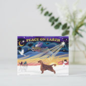 XmasSunrise – アイリッシュセッター1 シーズンポストカード (スタンド正面)