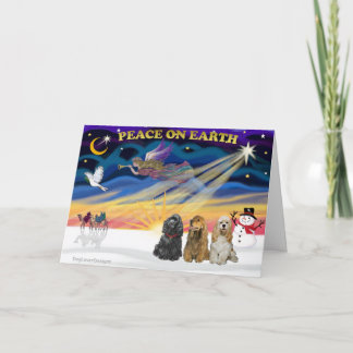 XmasSunrise-3コッカースパニエル犬 シーズンカード