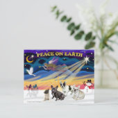 XmasSunrise-4フランスブルドッグ シーズンポストカード (スタンド正面)