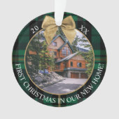 XMaxの新しいホームで最初の緑のプレイド2写真 オーナメント (正面)