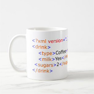 XMLのプログラミングのコーヒー・マグ コーヒーマグカップ