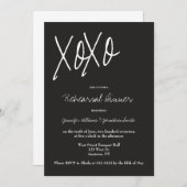 XOの灰色のリハーサルの夕食の招待状 招待状 (正面/裏面)