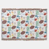 XOサッカーシーズンのタッチダウン最初のダウンテールゲート スローブランケット (正面)