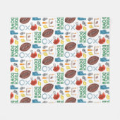 XOサッカーシーズンのタッチダウン最初のダウンテールゲート フリースブランケット (正面(横))