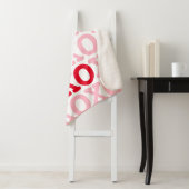 XOバレンタインキスパターンピンクレッド シェルパブランケット (インサイチュ)