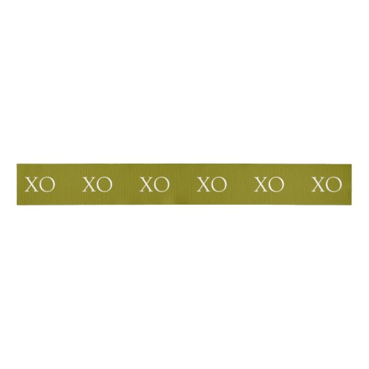 XO ゴールドリボン グログランリボン (正面)
