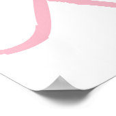 XO Love and Hugs Pinkスクリプト ポスター (角)