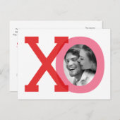 XO Redのバ結婚レンタインデー救ト写真はがき 案内ポストカード (正面/裏面)