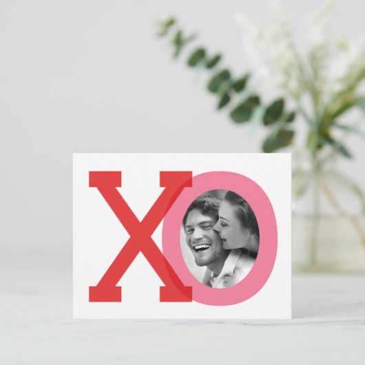 XO Redのバ結婚レンタインデー救ト写真はがき 案内ポストカード (スタンド正面)
