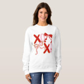 XO Valentine Sweatshirt | Cute XOXO Love Pullover スウェットシャツ (正面フル)