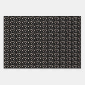 Xo Valentinesハートパターン ラッピングペーパーシート (正面2)