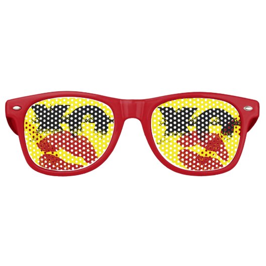 XO XOキスmeレトロシェード/おもしろいパーティーサングラス レトロサングラス (正面)