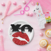 XO XOキスmeレトロ紙プレート/ BBQ,おもしろいパーティー ペーパープレート (パーティー)