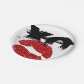 XO XOキスmeレトロ紙プレート/ BBQ,おもしろいパーティー ペーパープレート (アングル)