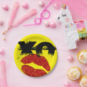 XO XOキスmeレトロ紙プレート/ BBQ,おもしろいパーティー ペーパープレート (パーティー)