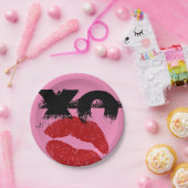 XO XOキスmeレトロ紙プレート/ BBQ,おもしろいパーティー ペーパープレート (パーティー)