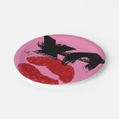 XO XOキスmeレトロ紙プレート/ BBQ,おもしろいパーティー ペーパープレート (アングル)