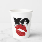 XO XO キスして レトロドリンク / スタッグ、BBQ ファンパーティー 紙コップ (裏面)