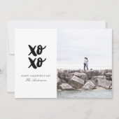 xo.XO.ハグとキス。白黒バレンタイン シーズンカード (正面)