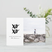 xo.XO.ハグとキス。白黒バレンタイン シーズンカード (スタンド正面)