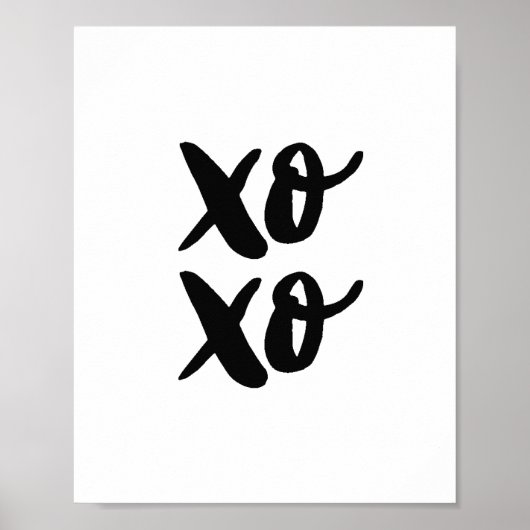 xo.XO.バレモダンンティンの日。白黒 ポスター (正面)