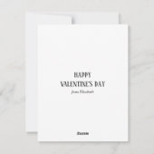 xo.XO.バレンタインの抱擁とキス。ブラック シーズンカード (裏面)