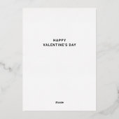 xo.XO.バレンタインの抱擁とキス。金ゴールド モダン 箔シーズンカード (裏面)