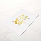 xo.XO.バレンタインの抱擁とキス。金ゴールド モダン 箔シーズンカード (回転した状態)