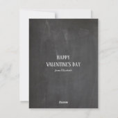 xo.XO.バレンタインの抱擁とキス。黒板 シーズンカード (裏面)