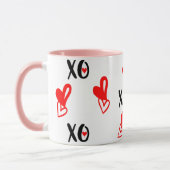 XO XO Heart Valentines Day Mug - Cute Kawaii Love マグカップ (左)