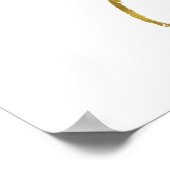 XO XO Hugsとキスラブゴールドフェイクフォイルのポスター ポスター (角)