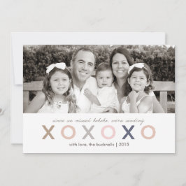 XO XO XO |の遅いクリスマスカード シーズンカード