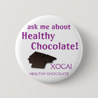XOCAIの健康なチョコレート 缶バッジ