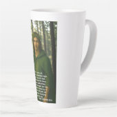 Xoe Celticwellの詩と美しい薬色のマグカップ カフェラテマグ (右アングル)