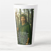 Xoe Celticwellの詩と美しい薬色のマグカップ カフェラテマグ (正面)