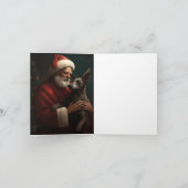 Xoloitzcuintliとサンタクロースフェスティバルクリスマス カード (内部)