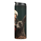 Xoloitzcuintliとサンタクロースフェスティバルクリスマス タンブラー (回転右)