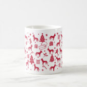 Xoloitzcuintliクリスマスデザイン コーヒーマグカップ (中央)