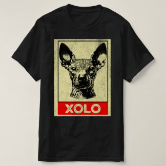 Xoloitzcuintliグランジイラストレーションプロファイル Tシャツ