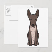 Xoloitzcuintli犬漫画 ポストカード (正面/裏面)