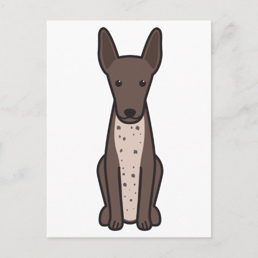 Xoloitzcuintli犬漫画 ポストカード (正面)