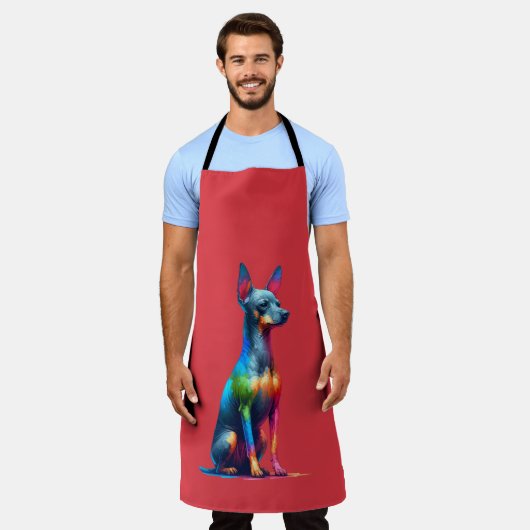 Xoloitzcuintli犬 エプロン (着用した状態)